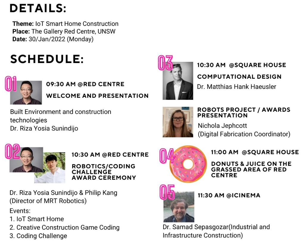 2022 Award Ceremony Schedule